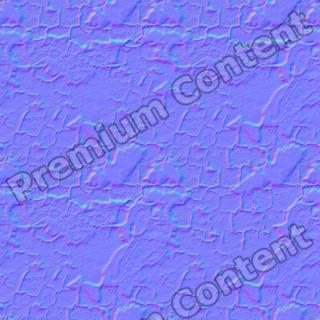 seamless wall plaster damaged normal map 0004